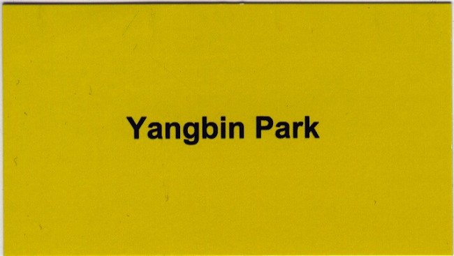 yangbin park business card