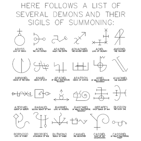 ancient symbols of demons