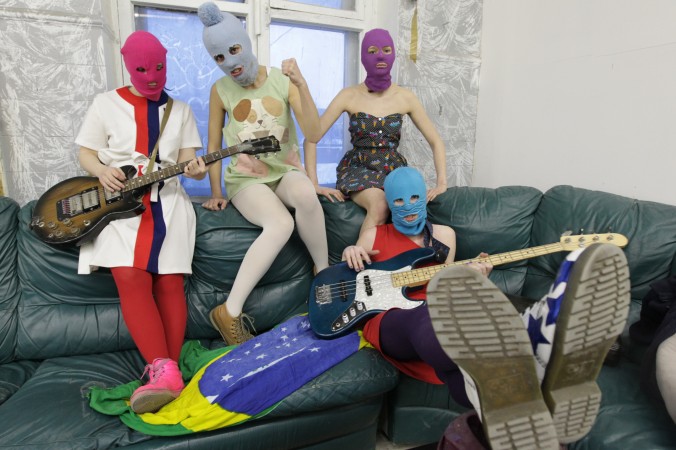 Image from a Maxim Pozdorovkin and Mike Lerner documentary on the radical feminist punk group, Pussy Riot. http://www.cinemablographer.com/2013/04/hot-docs-review-pussy-riot-punk-prayer.html