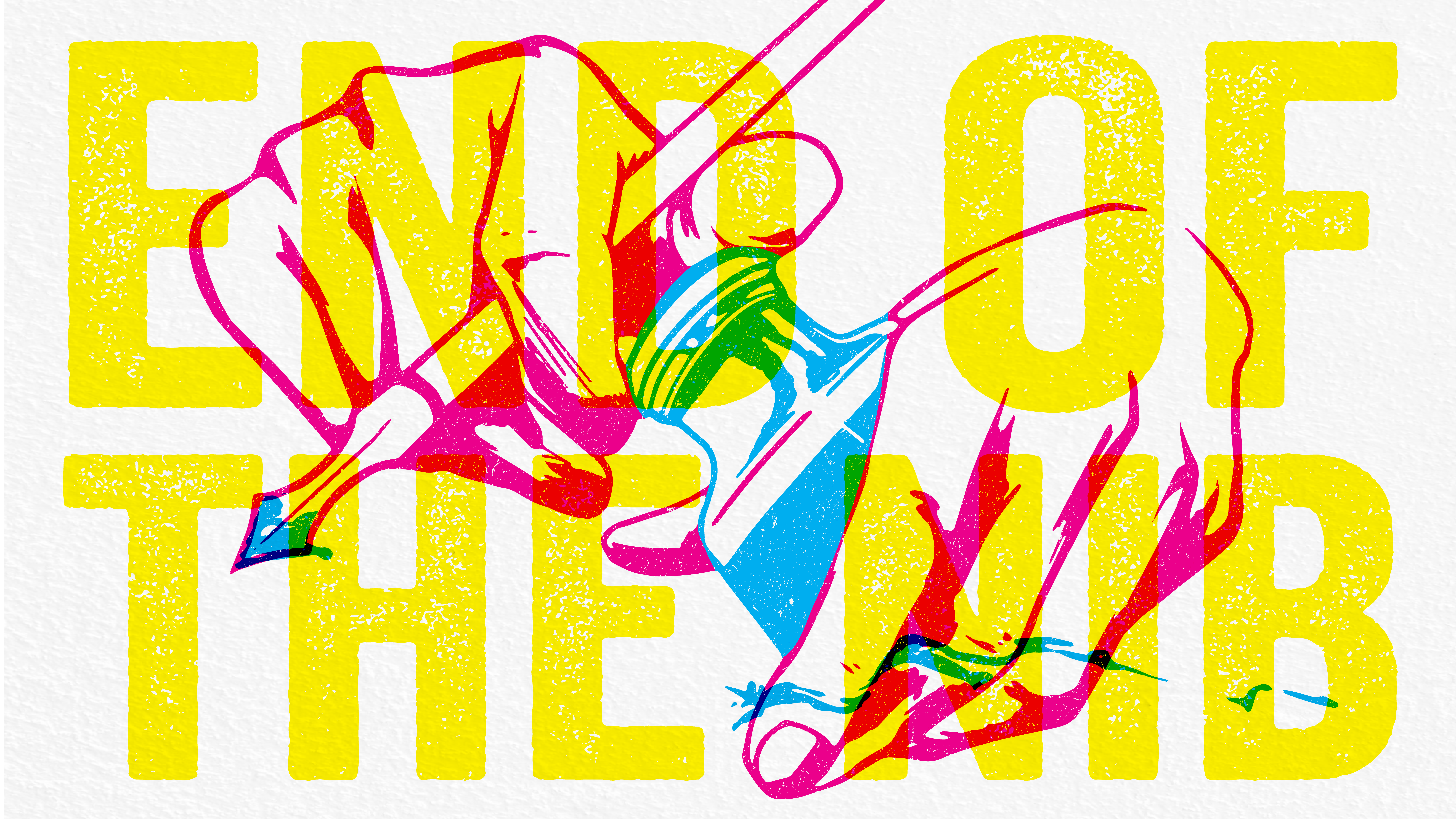 Pink hands hold a ink bottle and nib pen. The hands are closing the ink bottle. Yellow text overlays the image that says, "End of the the Nib" in all caps.