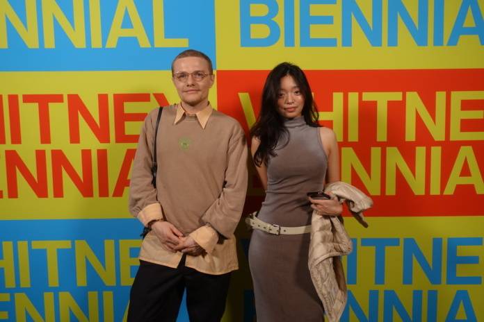 Nickii Schamborski and Helen S. Lee at the Whitney Biennial, New York, March 3, 2026.